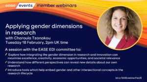 EASE Webinar: Applying gender dimension in research